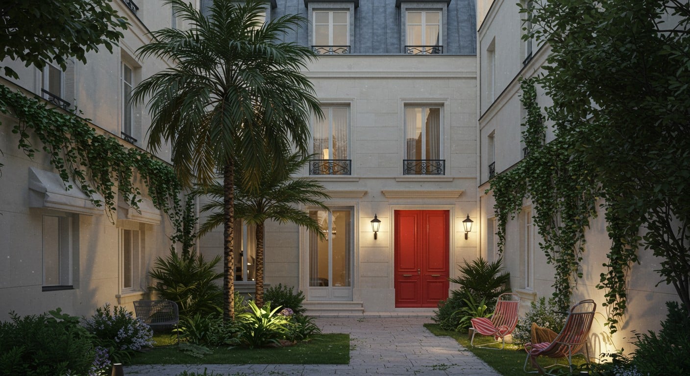 Découvrez une maison d’actrice unique à Paris XVIIIe, 200 m² de charme avec patio verdoyant pour 3M€. Un havre de paix à vendre !
