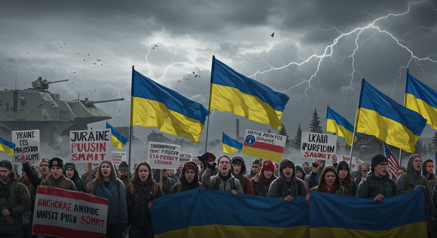 Des manifestations pro-Ukraine éclatent à Anchorage avant le sommet Trump-Poutine. Découvrez les enjeux et les craintes d’un face-à-face historique.