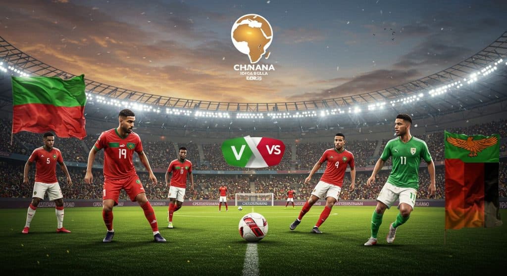 Maroc vs Zambie CHAN 2025 : Heure et Chaîne TV
