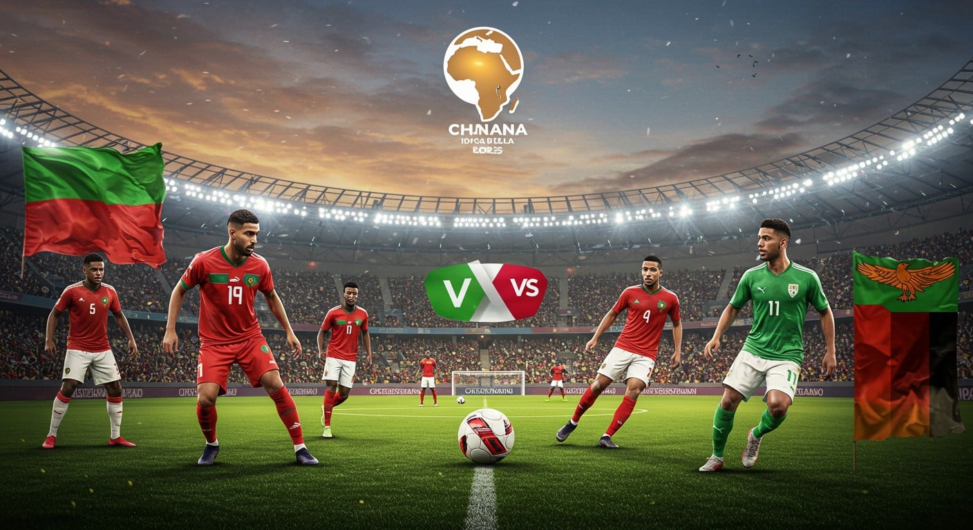Maroc-Zambie au CHAN 2025 : découvrez l'heure, la chaîne TV et les enjeux de ce match crucial de la poule A. Suivez l'action en direct !