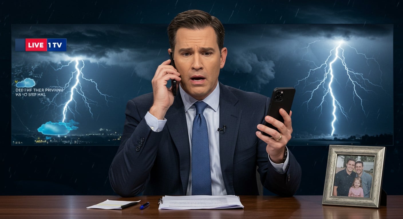 Un météorologue américain, critiqué pour un SMS à sa famille en direct, défend son geste humain face à une tempête. Découvrez cette histoire émouvante.