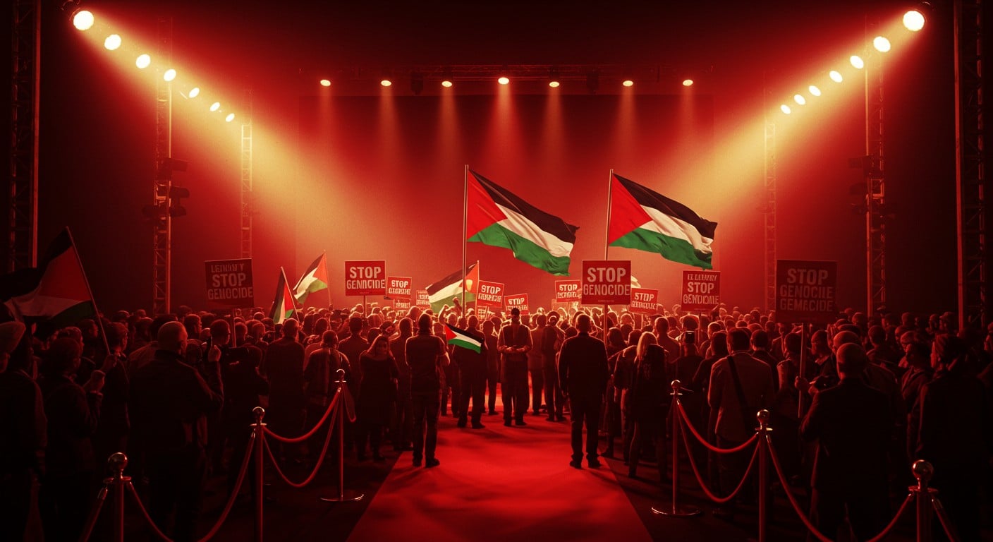 La Mostra de Venise 2025 marquée par des manifestations pour Gaza. Découvrez l’engagement des artistes et les débats brûlants autour du festival.