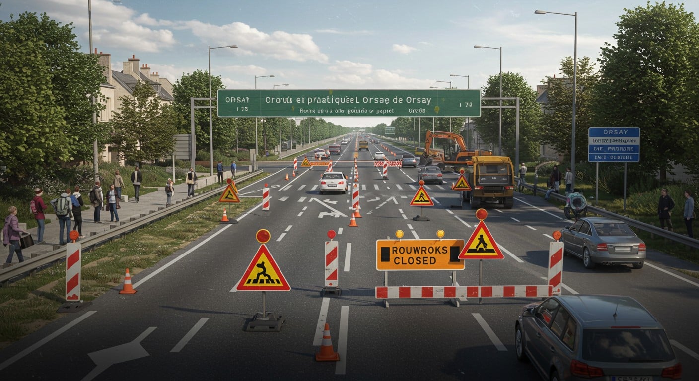 Fermeture de la N 118 à Orsay pour travaux d’urgence : 5 jours de perturbations en Essonne. Découvrez les impacts et solutions. Cliquez pour en savoir plus !