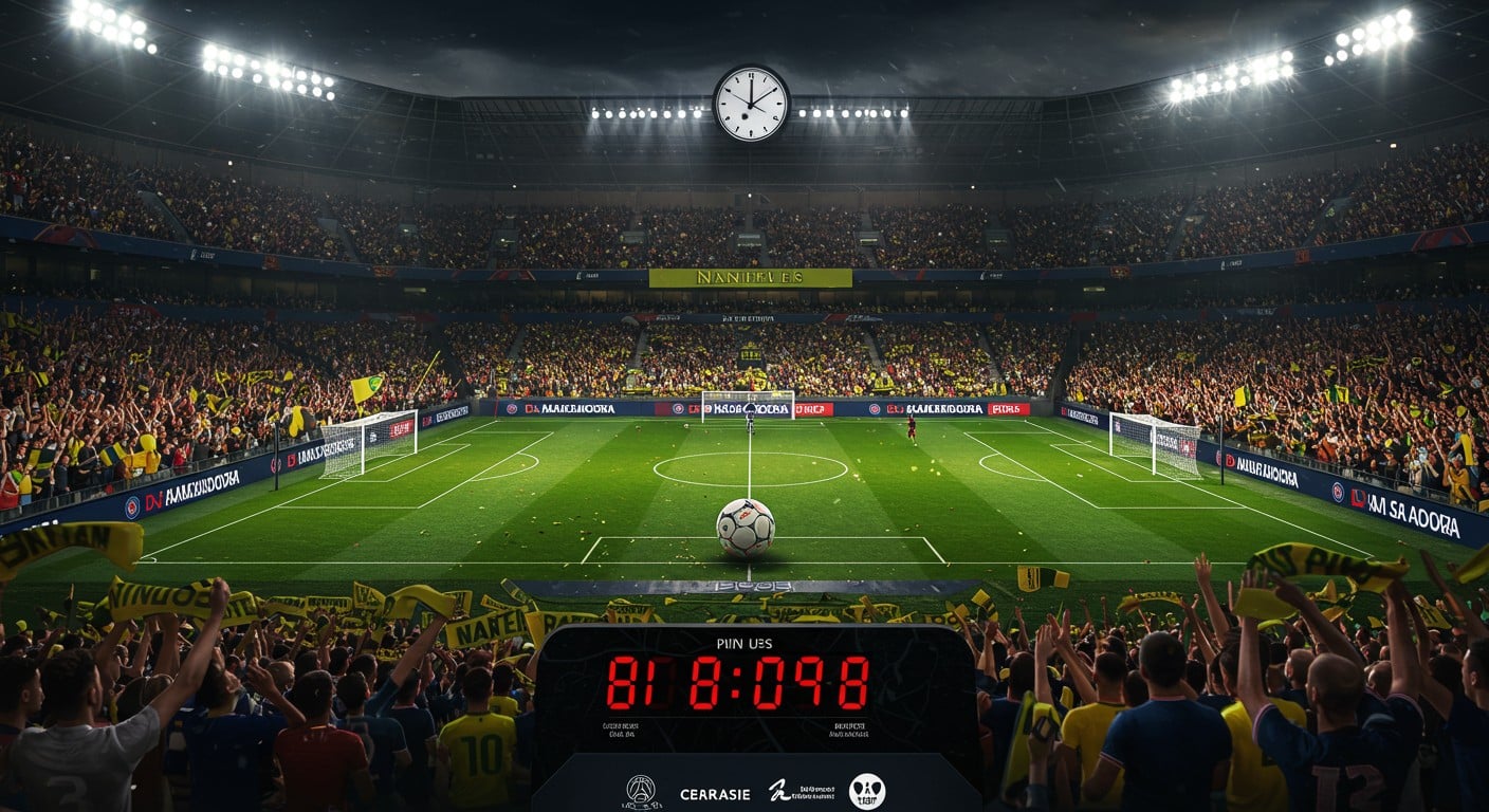 Suivez Nantes-PSG en Ligue 1 ! À quelle heure et sur quelle chaîne voir le match ? Découvrez les enjeux et l'équipe probable. Cliquez pour tout savoir !