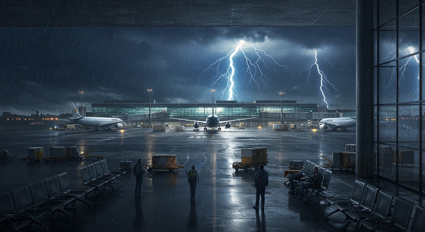 Orages violents : 20 % des vols annulés à Orly. Découvrez l’impact sur les voyageurs et les prévisions météo. Cliquez pour tout savoir !
