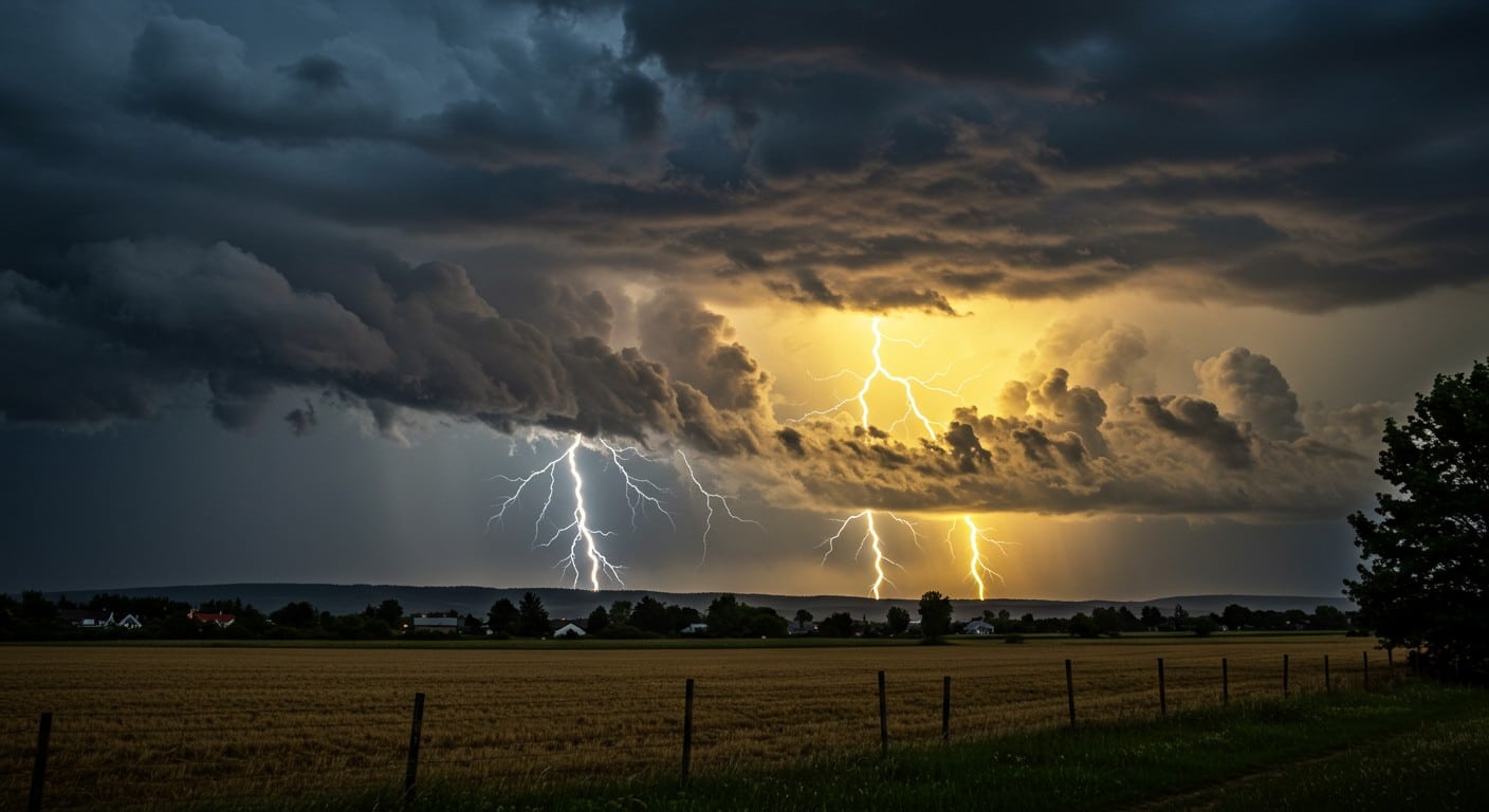 Orages violents, grêle, vents forts : 12 départements en vigilance orange. Découvrez ce à quoi s’attendre ce mercredi et les causes de ces phénomènes extrêmes.