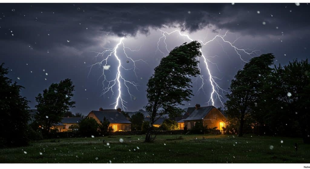Orages Violents : Les Images Choc de la Nuit du 13 Août