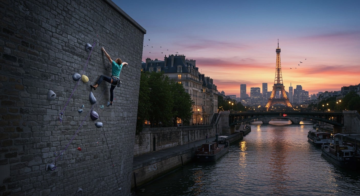 À Paris, l’escalade urbaine explose ! Découvrez les spots secrets des grimpeurs, des quais de Seine aux murs cachés, et plongez dans cette passion accessible à tous.