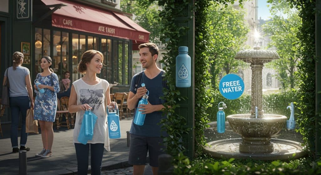 Paris Offre 500 000 Litres d’Eau Gratuite Chaque Année