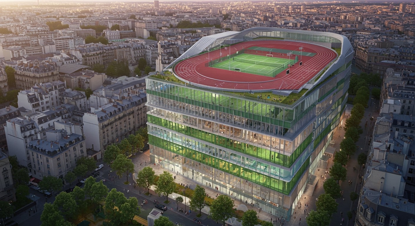Paris mise sur la verticalité pour rénover ses équipements sportifs, gagnant 20 000 m². Découvrez comment la ville relève ce défi !