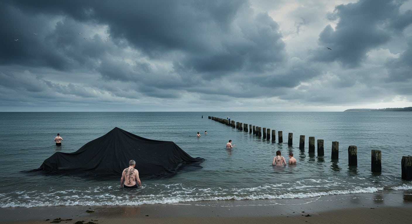 Taches noires sur les baigneurs à Concarneau : la plage des Sables Blancs fermée. Pollution ou tourbe ? Découvrez les causes et impacts de ce mystère breton.
