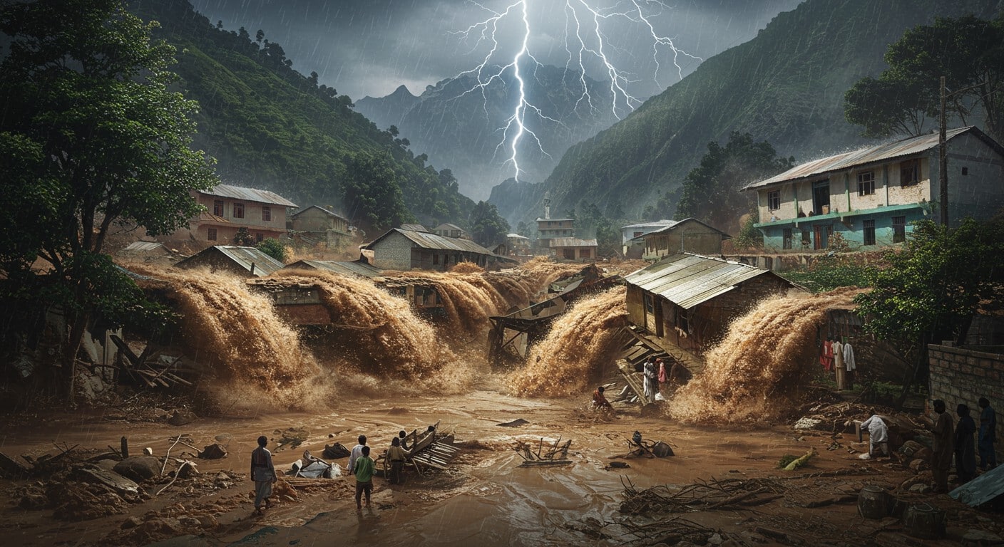 La mousson au Pakistan tue plus de 230 personnes en 48h. Crues, glissements de terrain et désolation frappent le nord. Découvrez l’ampleur du drame.