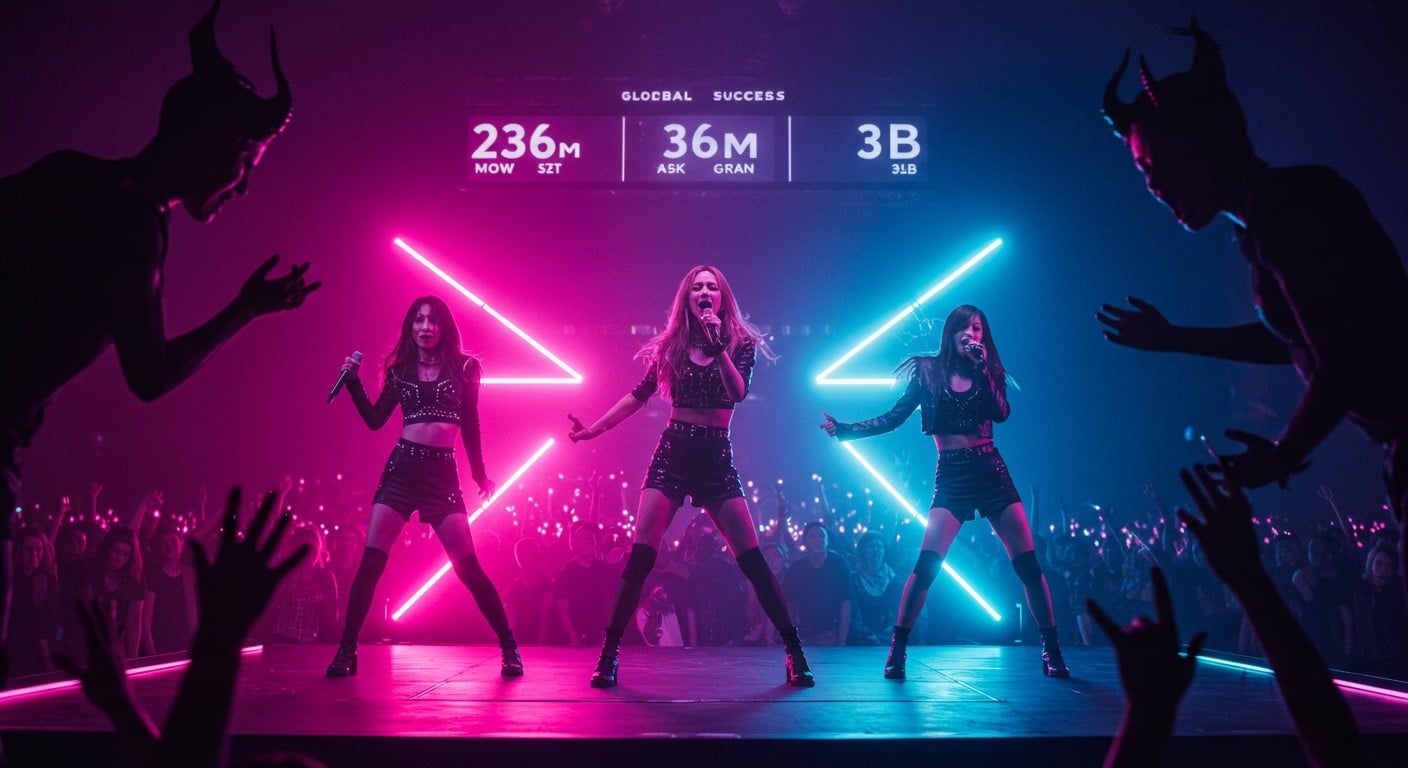 Explorez le succès fulgurant de Kpop Demon Hunters, film d'animation phénomène sur Netflix avec 236M de vues et 3Mds d'écoutes. Découvrez ses secrets !