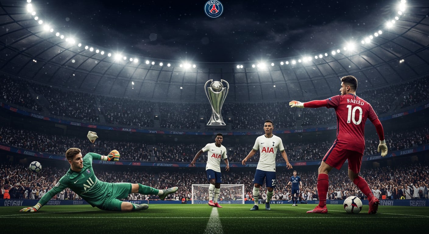 PSG affronte Tottenham en Supercoupe d'Europe 2025. Découvrez l'équipe probable, les absences clés et les enjeux de ce choc. Qui l'emportera ?