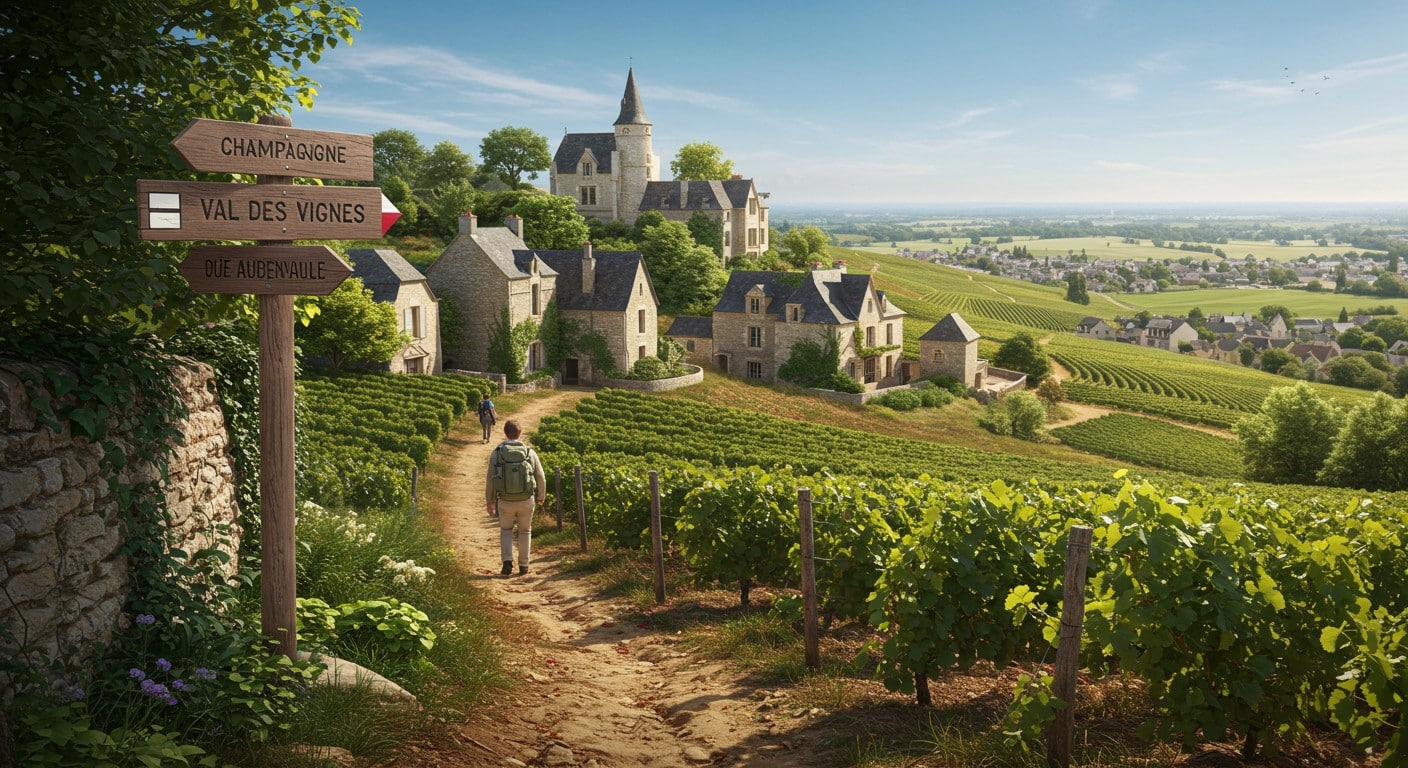 Découvrez la randonnée du Val des Vignes à Ailleville, un parcours mêlant histoire, vignobles et paysages uniques de l’Aube. Une aventure à ne pas manquer !