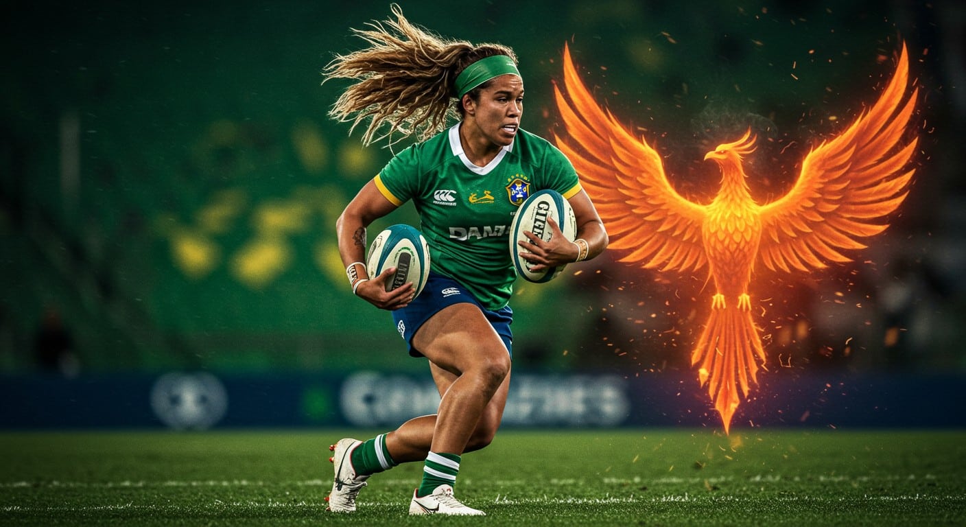 Raquel Kochhann, rugbywoman brésilienne, surmonte un cancer et brille aux JO. Découvrez son histoire inspirante et son combat pour le rugby féminin.