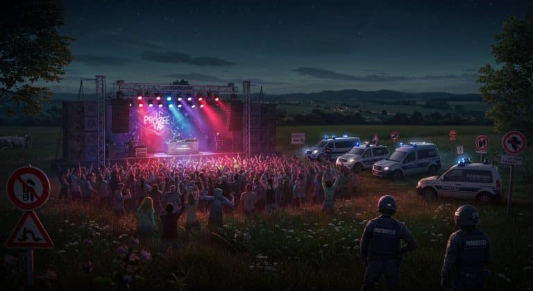 Rave-Party Illégale dans la Drôme : 1200 Fêtards Défient l’Ordre