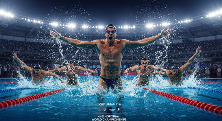 Relais 4×100 4 Nages : La France Brille à Singapour