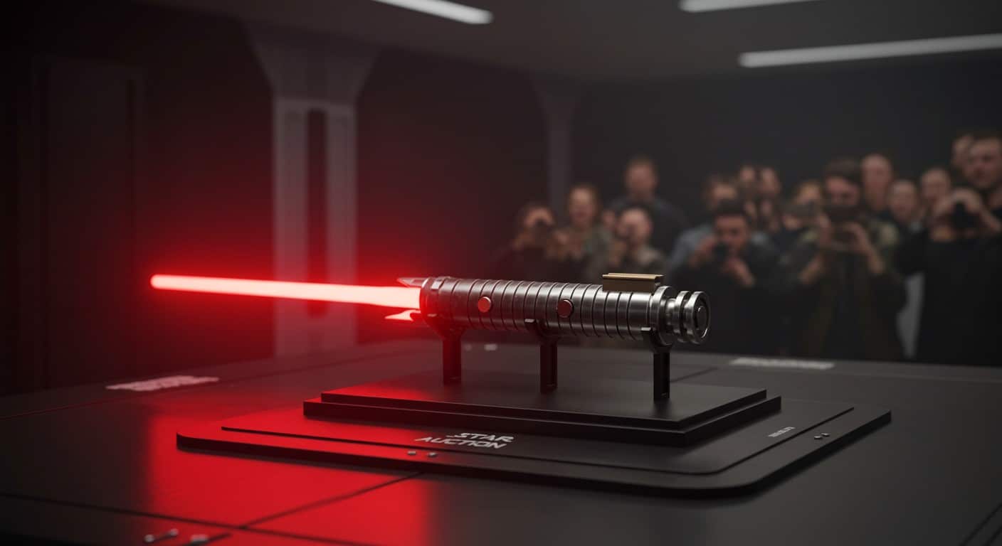 Un sabre laser iconique de Dark Vador, vu dans Star Wars, sera vendu aux enchères à Los Angeles. Estimé à 3M$, cet objet légendaire attire les fans. Découvrez son histoire !