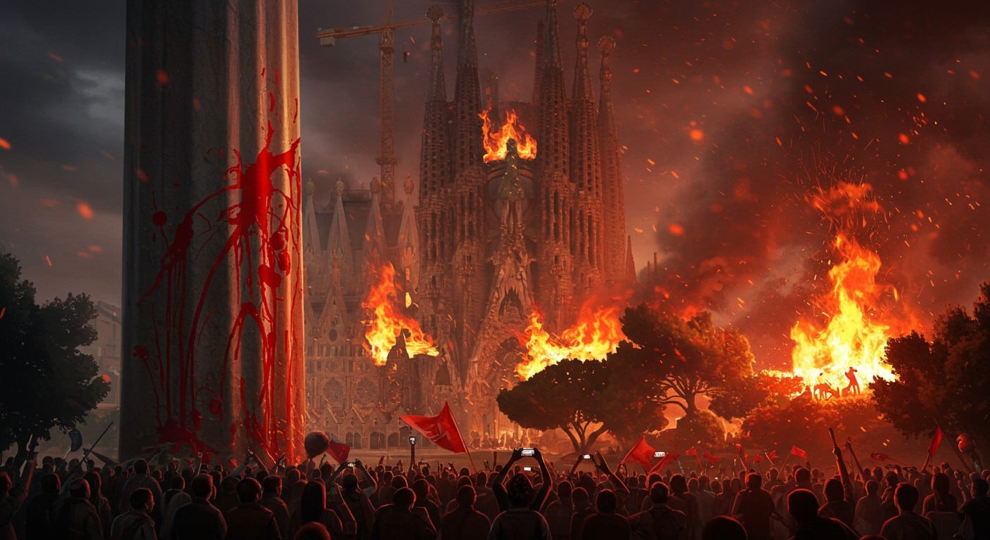 La Sagrada Familia aspergée de peinture par des militants écologistes dénonçant la crise climatique. Découvrez les enjeux et réactions.