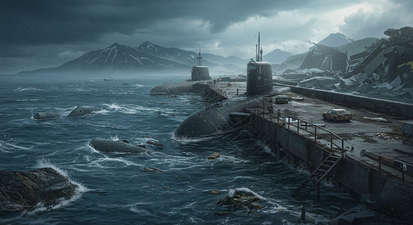 Un séisme de magnitude 8.8 frappe le Kamtchatka, endommageant une base navale clé. Quels risques pour les sous-marins nucléaires ? Découvrez les détails.