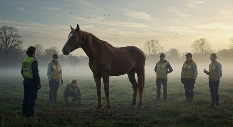 Seize Chevaux Sauvés d’un Élevage en Crise en Mayenne