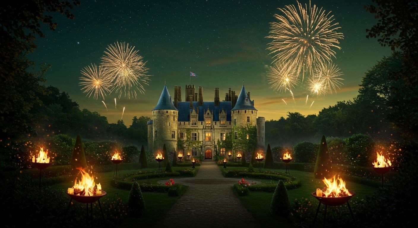 Plongez dans une nuit féerique au château normand avec chandelles, concert et feu d’artifice. Découvrez ce joyau historique et ses jardins grandioses !
