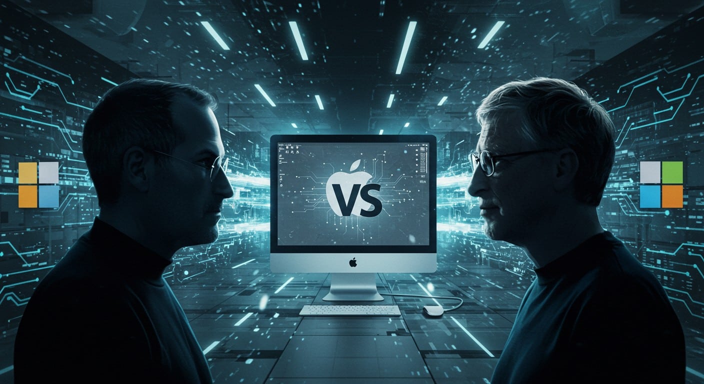 Découvrez la rivalité entre Steve Jobs et Bill Gates, deux géants de la tech qui ont façonné l’informatique moderne. Une saga d’innovation et de conflits.
