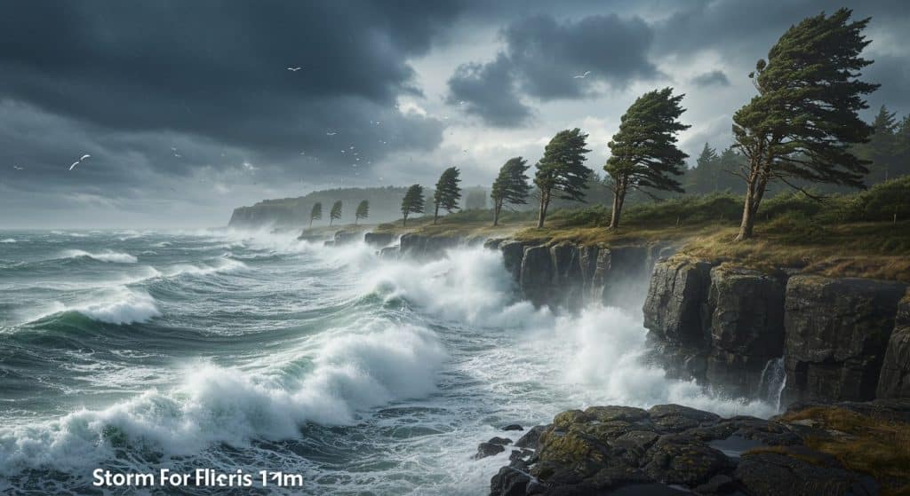 Tempête Floris : Vents et Vagues Déferlent sur l’Europe du Nord