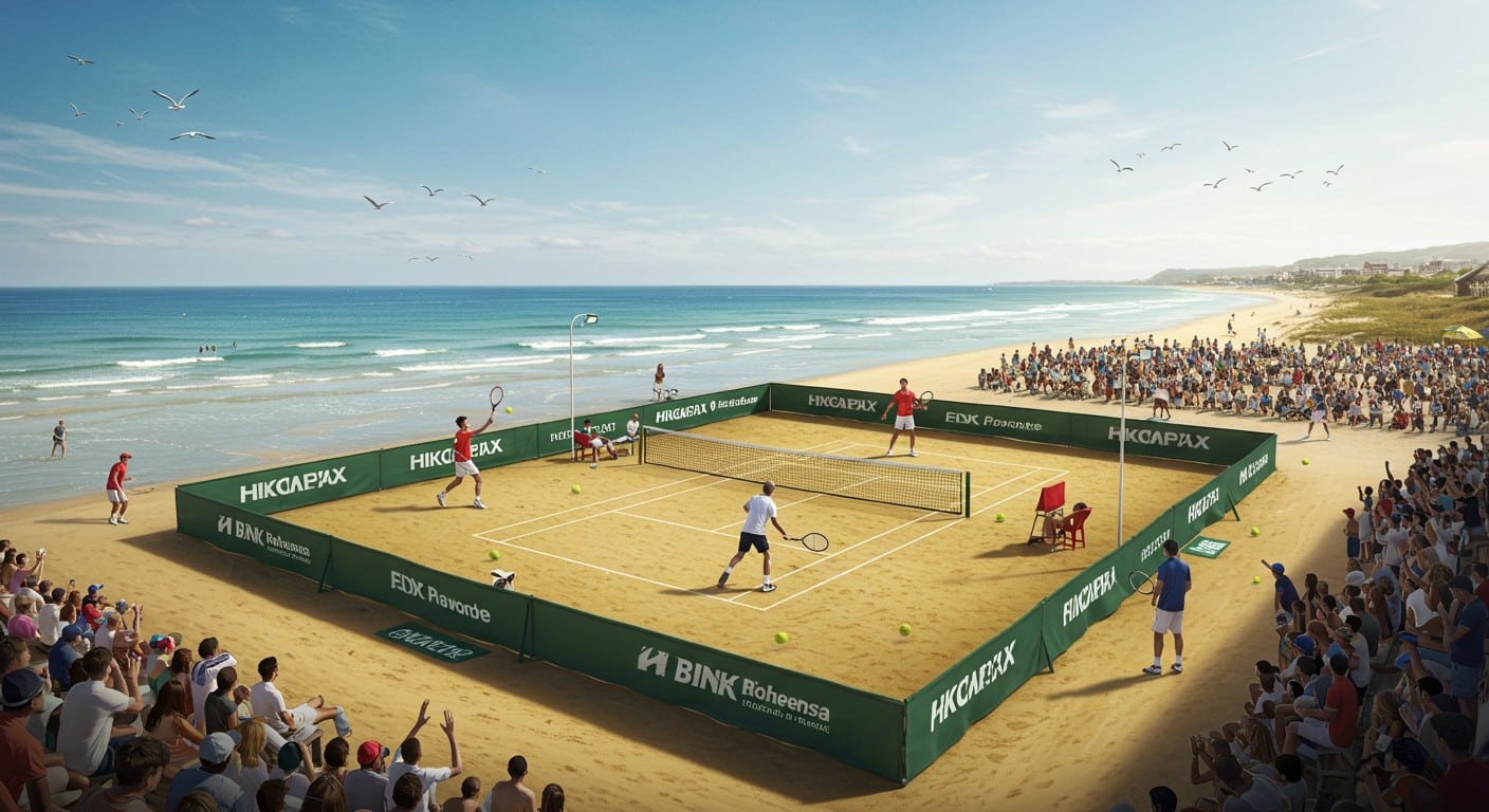 Un tournoi de tennis sur une plage à marée basse avec Paire et Gasquet ? Découvrez cet événement unique en Espagne qui mêle sport et spectacle !