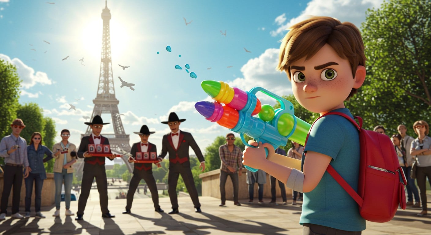Un Tiktokeur de 16 ans lutte contre les arnaques au bonneteau à Paris avec un pistolet à eau, alertant les touristes tout en divertissant. Découvrez son action virale !