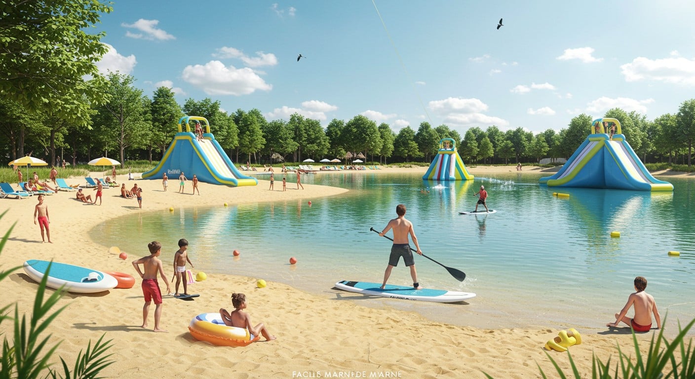 Les meilleurs spots de baignade dans la Marne : lacs, parcs aquatiques et plages éphémères pour se rafraîchir cet été. Découvrez notre top 5 !
