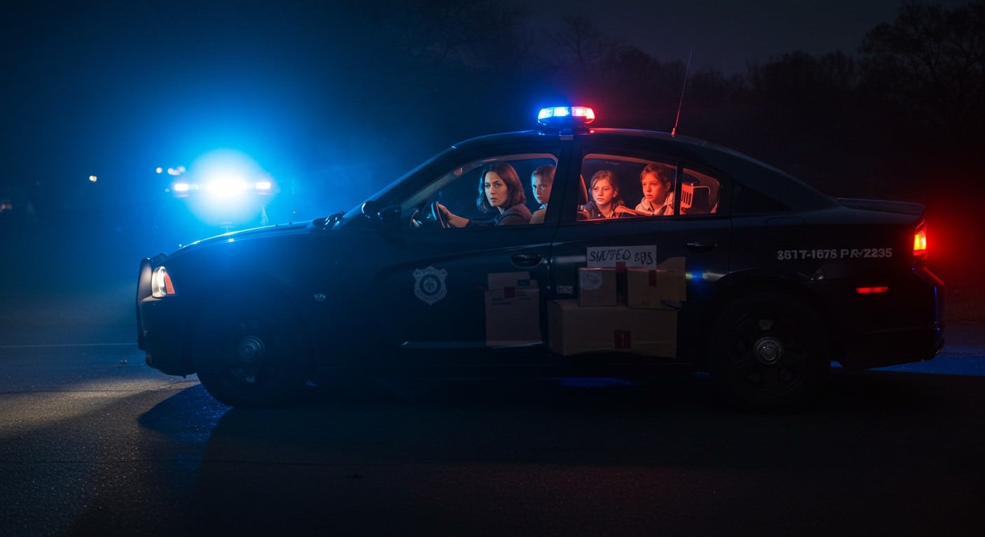 Un contrôle routier révèle un trafic de drogue impliquant une conductrice et ses enfants. Découvrez les détails de cette affaire troublante.