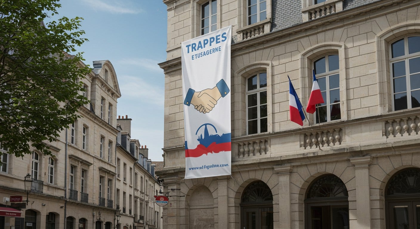 Trappes remplace une banderole pro-Palestine par une autre pour la paix, via un jumelage avec un camp de réfugiés. Découvrez cette démarche audacieuse.