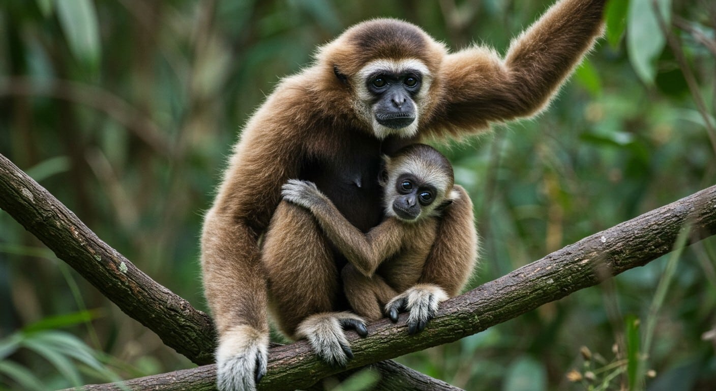 Un bébé gibbon à mains blanches est né dans la Sarthe, une lueur d’espoir pour cette espèce menacée. Découvrez pourquoi cette naissance est cruciale !