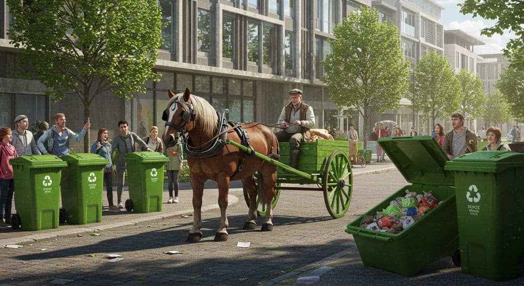 Un Cheval au Service du Tri des Déchets à Sarcelles