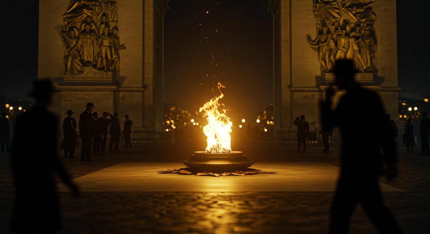 Un homme allume sa cigarette sur la flamme du Soldat Inconnu à Paris. Découvrez les réactions et l'enquête en cours dans cet article !