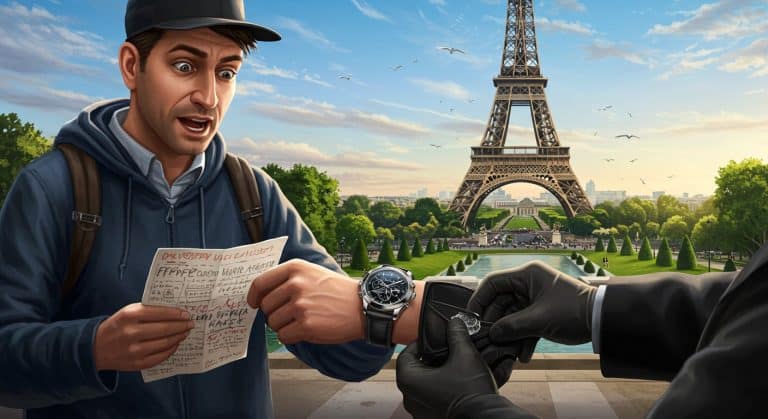 Un Touriste Dépouillé à Paris : Vol de Montre de Luxe