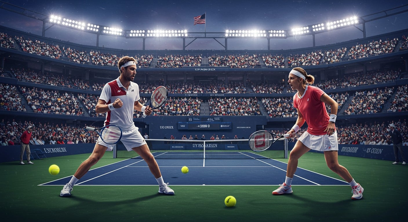 Gaël Monfils et Naomi Osaka unissent leurs forces pour le double mixte de l’US Open 2025. Découvrez ce duo explosif et les paires à suivre dans ce tournoi inédit !