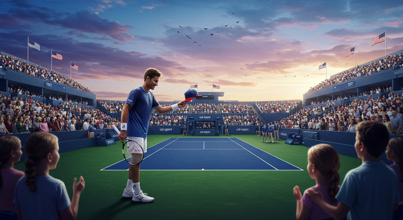 Un joueur polonais à l’US Open retrouve un enfant volé de sa casquette et lui offre un nouveau cadeau, un geste touchant qui montre l’esprit du tennis.