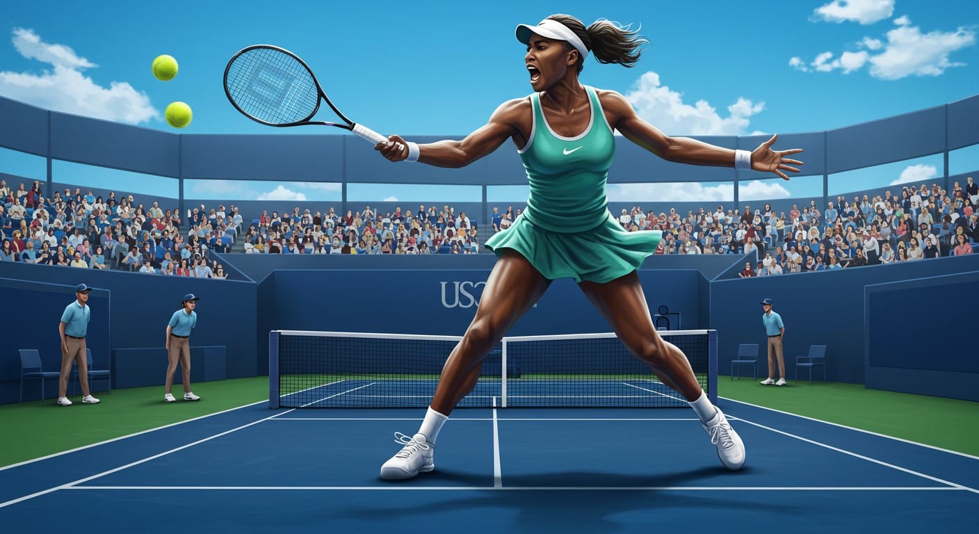 À 45 ans, Venus Williams défie le temps à l’US Open 2025 avec une wild-card. Découvrez son parcours, ses défis et son héritage dans le tennis mondial.