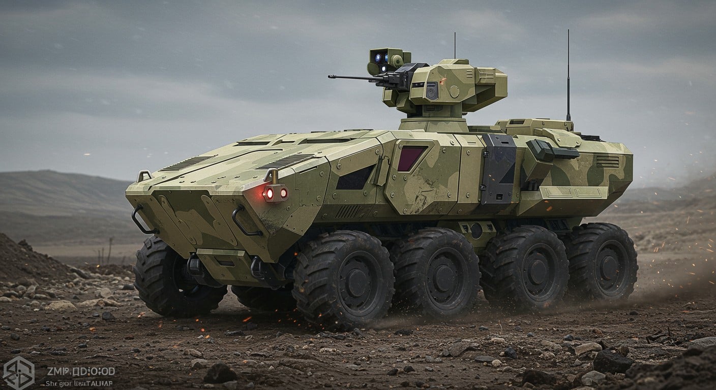Découvrez le Zmiy Droid, véhicule de combat ukrainien sans pilote dopé à l’IA. Une révolution pour la reconnaissance et la frappe. Cliquez pour en savoir plus !