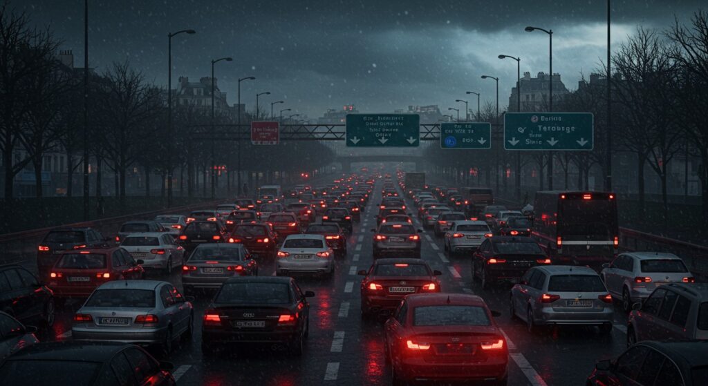 410 Km de Bouchons en Île-de-France : Chaos Routier