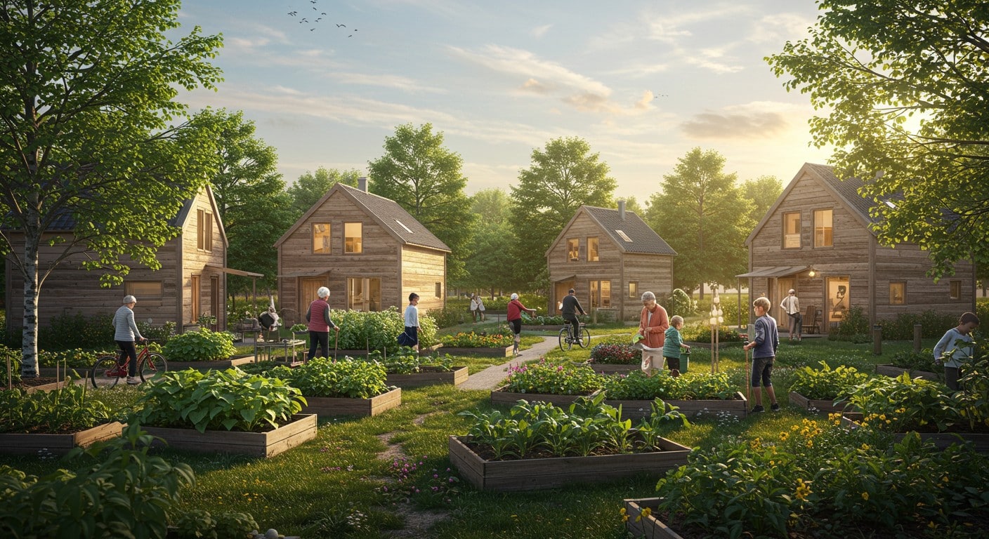 Alizay lance un quartier 100 % nature pour seniors, avec maisons en bois, isolation paille et espaces verts. Découvrez ce projet innovant et durable !