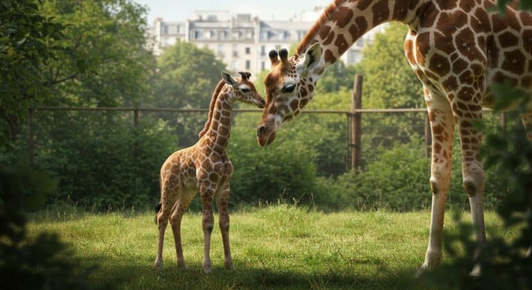 Bébé Girafe Né à Paris : Une Naissance Rare