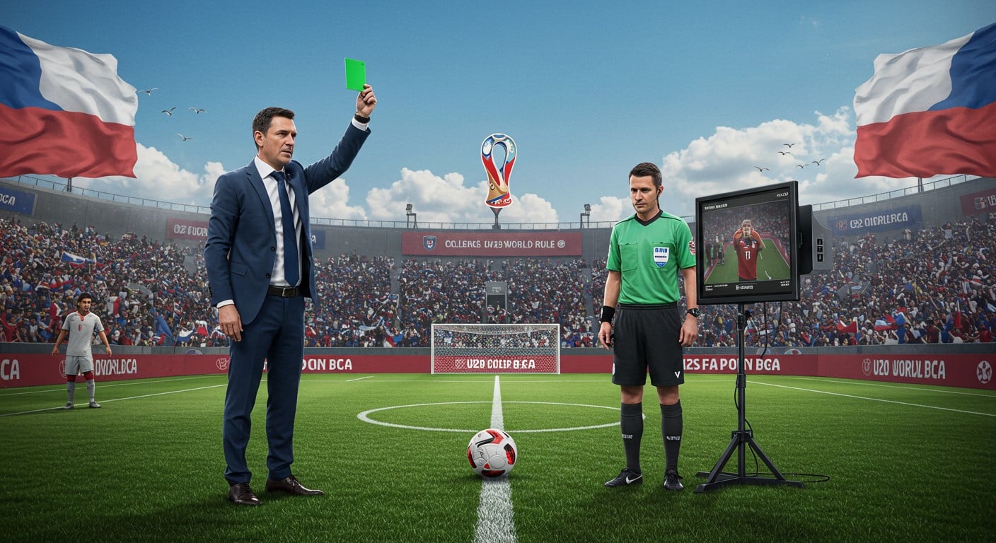 Découvrez le carton vert, nouveauté de la Coupe du monde U20, qui permet aux coachs de contester une décision arbitrale. Une révolution dans le foot ?