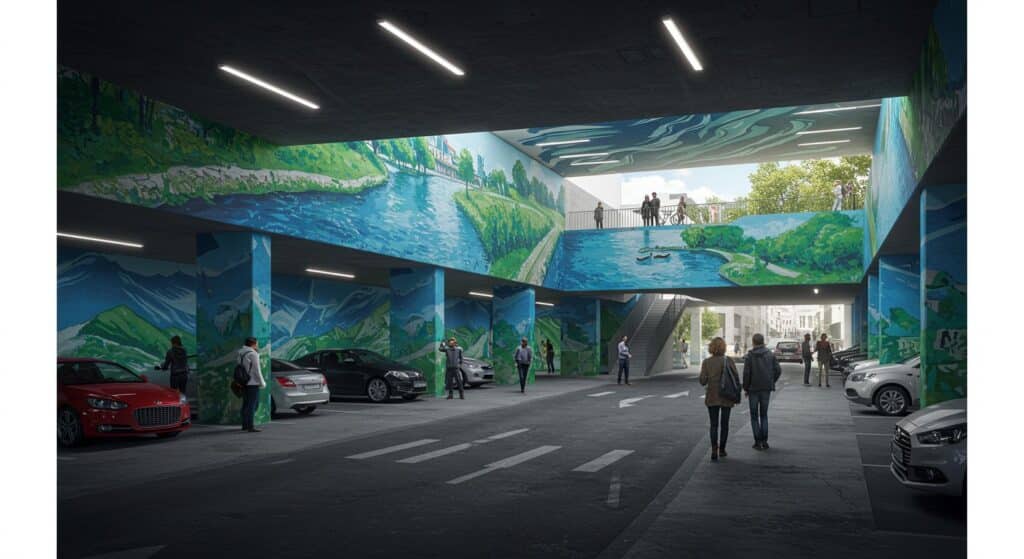 Champigny-sur-Marne : Un Parking Souterrain Artistique Éblouissant