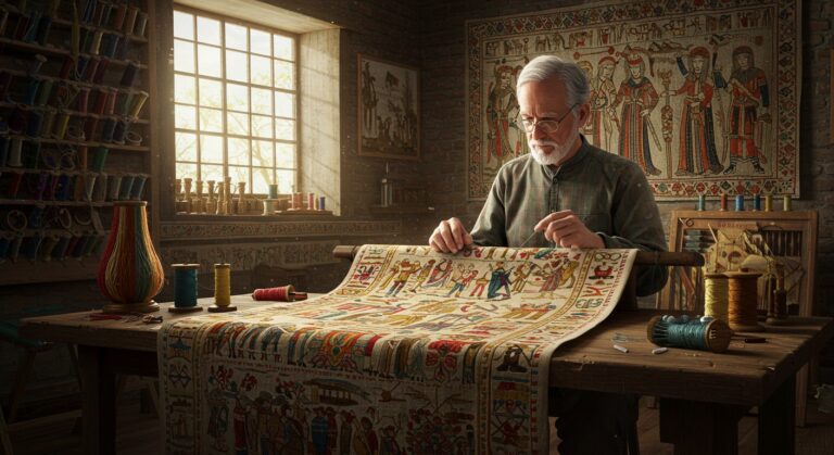 Claude, 92 Ans, Recrée la Tapisserie de Bayeux en 30 Ans
