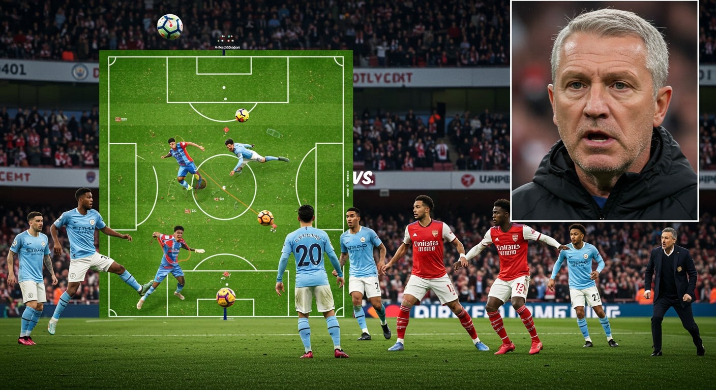 Manchester City adopte un style minimaliste face à Arsenal. Découvrez comment Guardiola a réinventé sa tactique pour un match intense. Cliquez pour analyser !