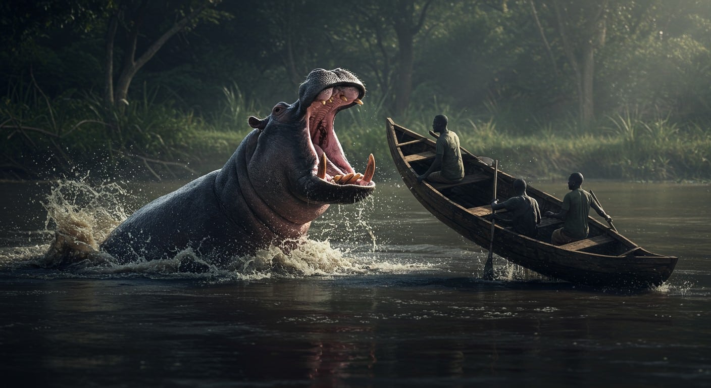Drame en Côte d'Ivoire : un hippopotame renverse une pirogue, 11 personnes disparues. Découvrez les détails de cet accident tragique et ses implications.